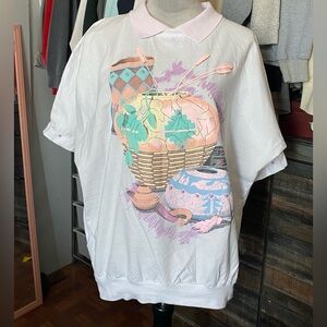 Vintage Hazelwood Womens Collared Shirt Size XL Native American Pottery